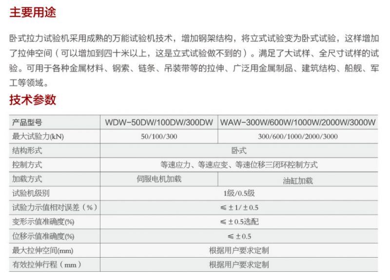 吊索 臥式拉力試驗機